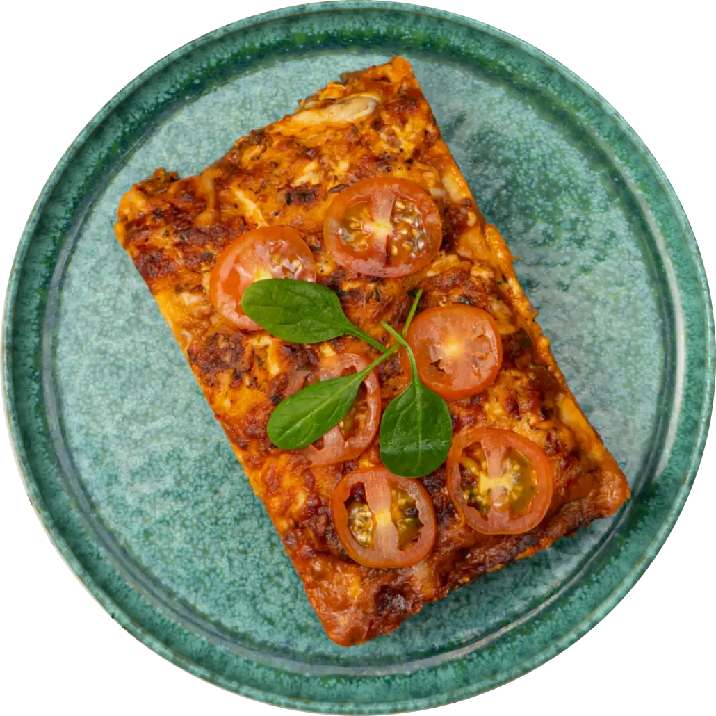 Prato de Lasanha de Frango saudável com extra proteína