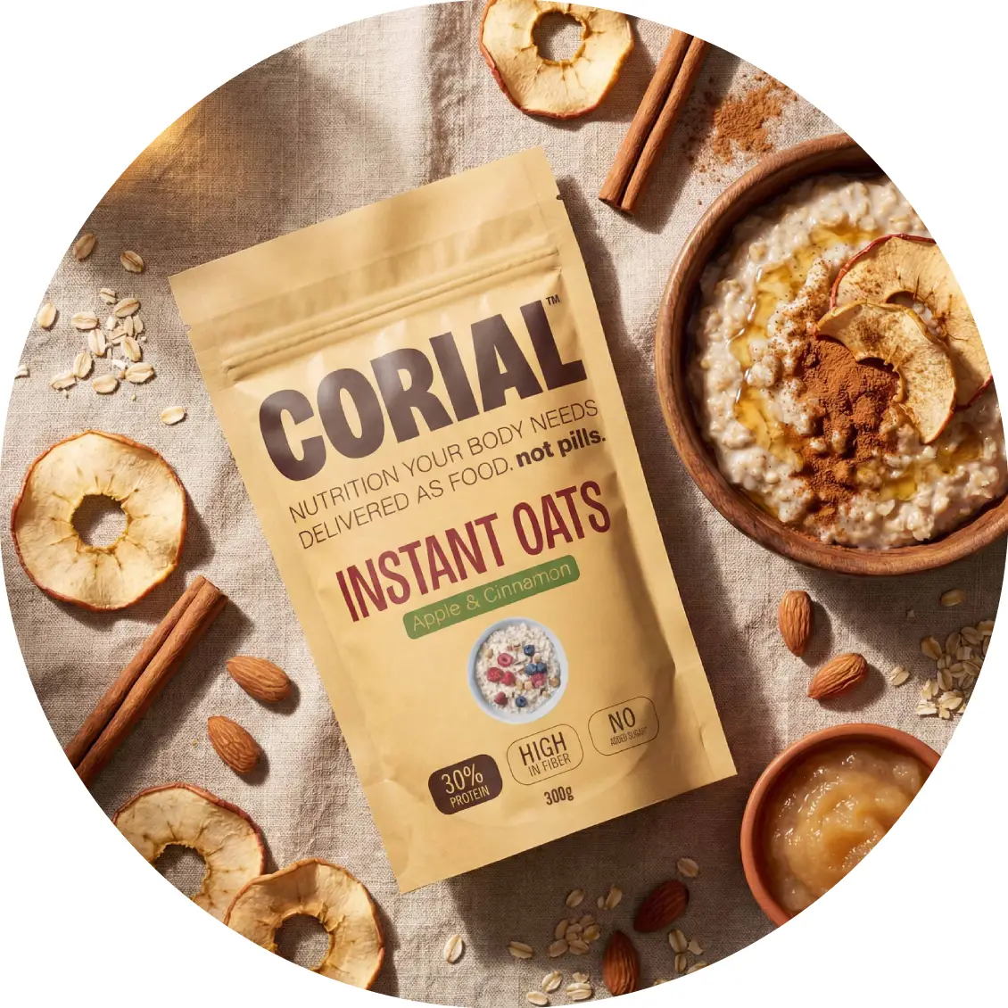 Aveia Proteica Maçã e Canela